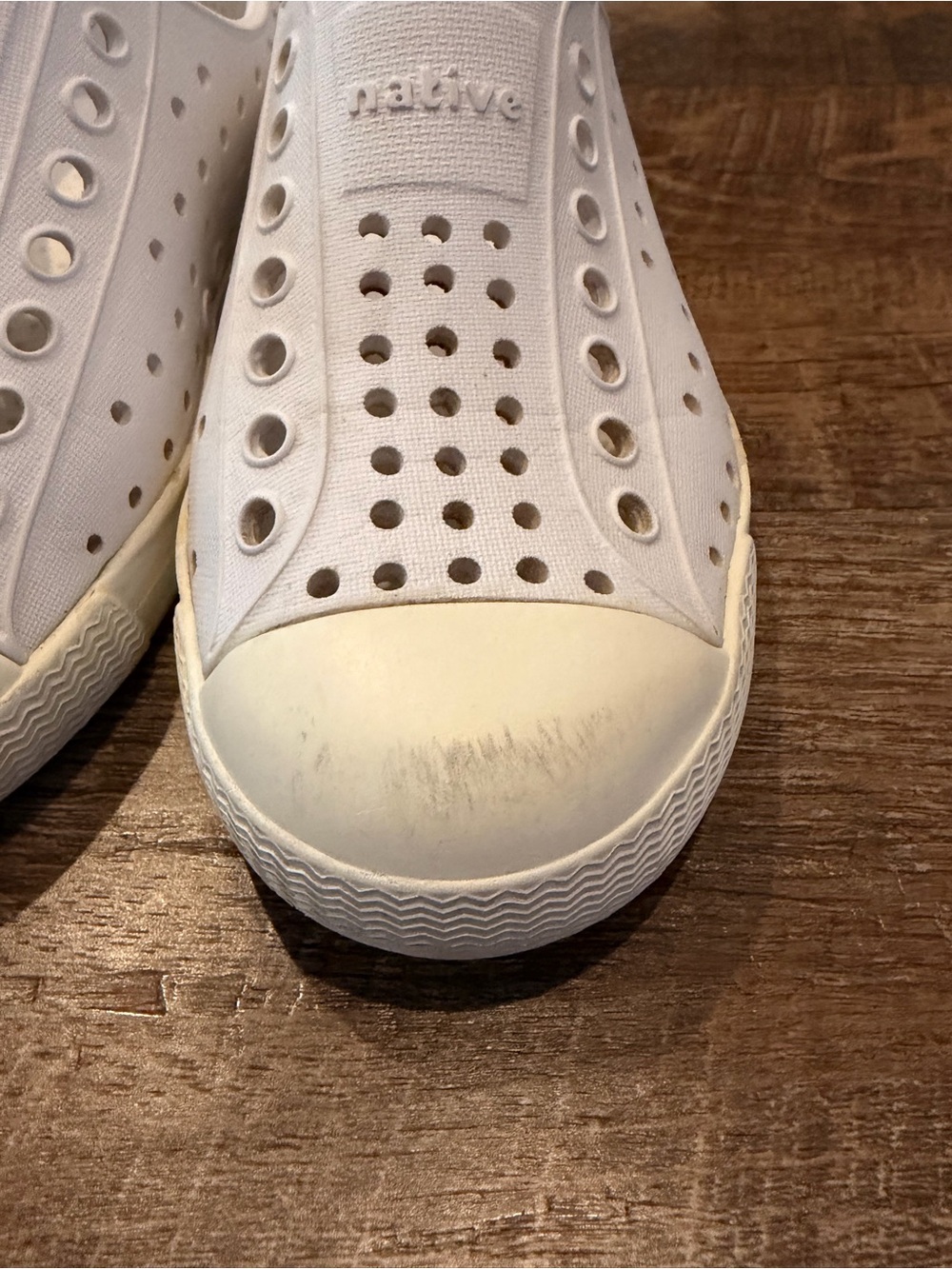Native Jefferson Kids Slip-On Water Shoes White Size C10 - Picture 3 of 8